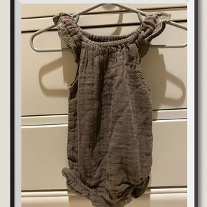 Organic Cotton Muslin Lace Playsuit by Jamie Kay